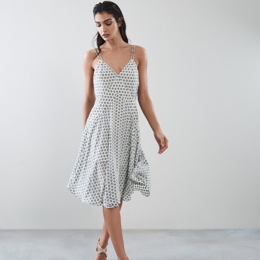 Reiss Nicole Polka Dot Summer Dress